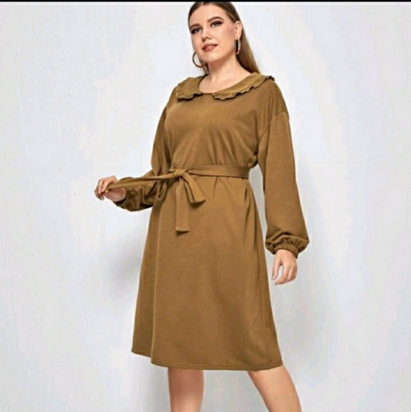 #36 Brand New Plus Belted Dress - Picture 2 of 8
